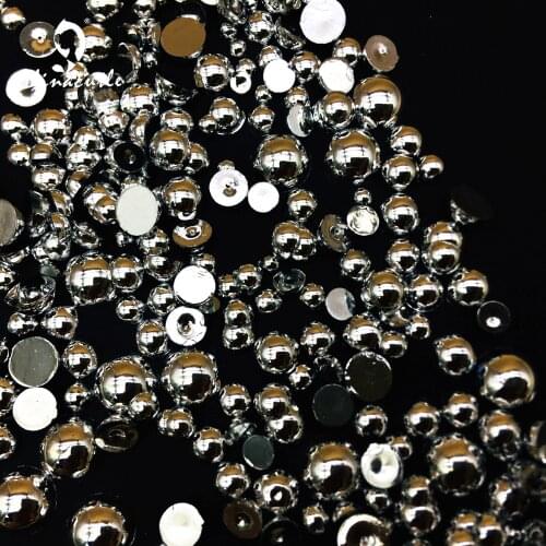 15g/Jar Metallic Pearls In Mixed Sizes For Nails Art Handmade Craft Accessories Scrapbook Shakes DIY Sequins Pearls