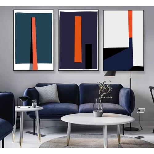 Minimalist Colorful Geometric Abstract Painting Nordic Poster Canvas Wall Art Print Pictures Modern Artwork Home Decoration