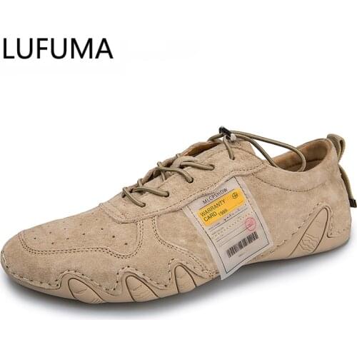 Genuine Leather Men Casual Shoes For Men loafers Fashion Men Flats Shoes comfortable walking men shoes leather large size 46