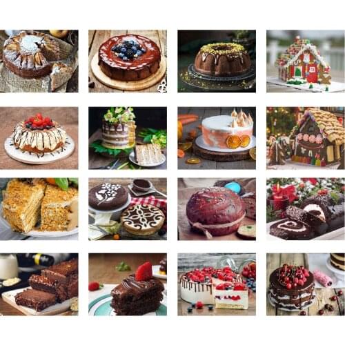 Chocolate Cake Paint By Numbers Set Oil Painting For Adults DIY Kits Canvas Frame Picture Drawing Coloring By Numbers Decor Art