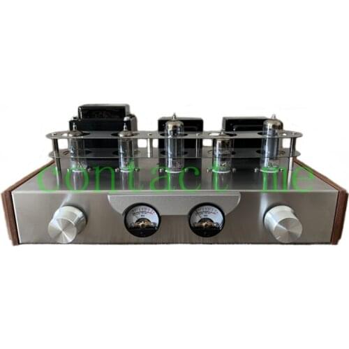New version, dual UV meter 6N2 6P14 tube power amplifier DIY kit, dual 6Z4 tube rectifier, hot sell 6p14 power amplifier