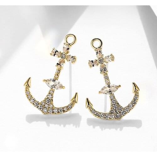 New Style Cool Boat Anchor Ear Stud Creative Playful Ear Stud fashion Elegant Stud Earrings