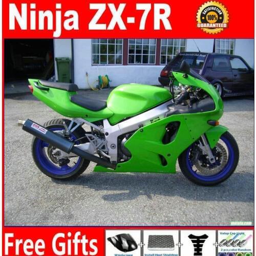 Hot green motorbike fairing for 96 97 98 99 00 01 02 03 Kawasaki ZX-7R fairings high grade ninja 1996-2003 ZX7R fairing kit