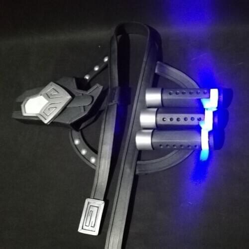 Overwatch Jesse McCree Skin Mystery Man Cosplay Flashbangs Gun Holster Prop