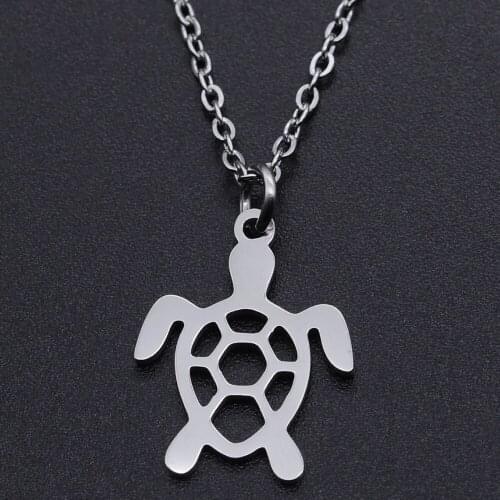 Sea Turtle Stainless Steel Charm Necklace for Women Fashion Jewelry Necklaces Wholesale Dropshipping Dainty Steel Necklaces