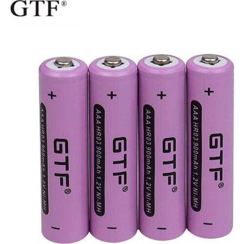 GTF AAA NiMH 1.2V Rechargeable Battery 900mAh Suitable for toys, mice, electronic scales, etc