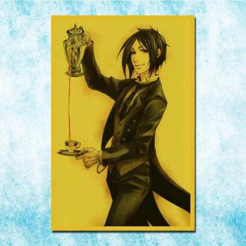 Japanese Anime Black Butler Poster Art Silk Canvas Retro Print For Home Room Decor Wall Stickers-009