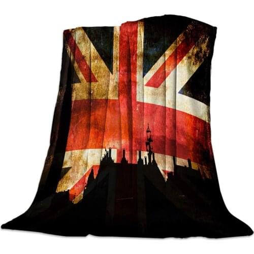 Flannel Fleece Luxury Throw Blanket,Lightweight Cozy Couch Bed Super Soft and Warm - British Flag (40 x 50 Inches)