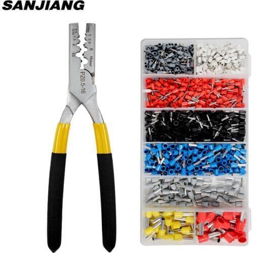 PZ0.5-16 Terminal wire ferrule Crimping tools 0.5-16mm² Mini Crimper Pliers for insulated and non-insulated ferrules terminal