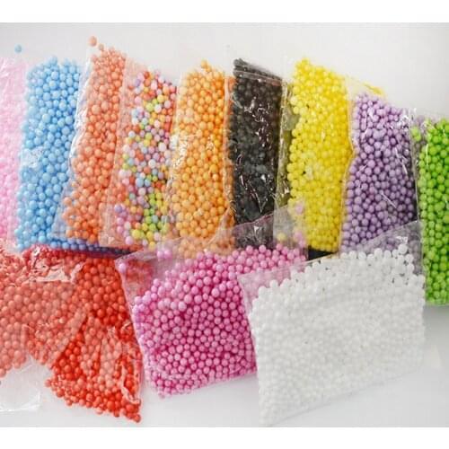 2.5-3.5mm/7-9mm Multi Color Foam Ball Mini Beads Polystyrene Styrofoam Filler Bubble Ball DIY Wedding Christmas Party Decoration