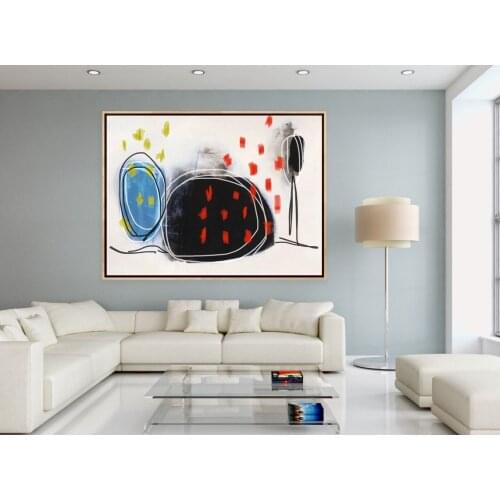 Hand-painted Oil Painting Black And White Waves Modern Living Room Sofa Backdrop Triple Decorative Painting Paintings Hotel Rest