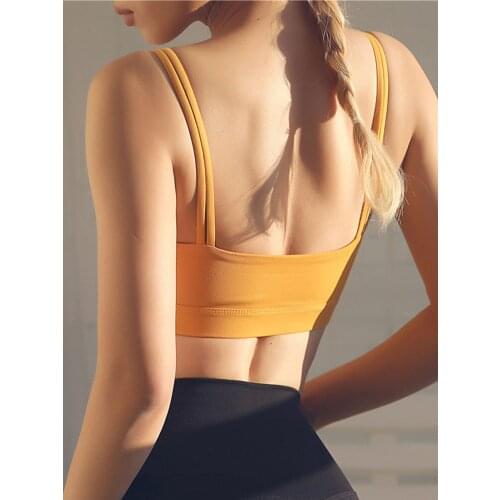 Sexy Women Sports Bra Top for Fitness Girls High Shockproof Yoga Running Gym Femme Active Wear Padded Underwear Crop Tops