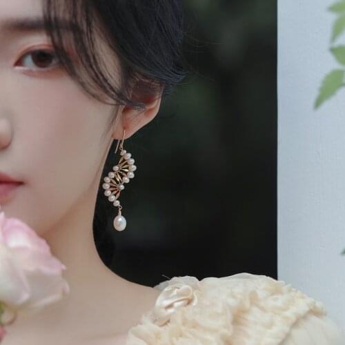 Lii Ji Boho Real Pearl Drop Earring US 14K Gold Filled Handmade Freshwater Pearl Earring Women Jewelry