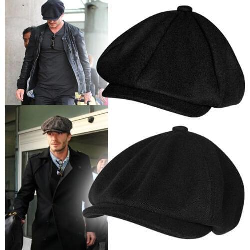Woolen newspaper cap octagonal cap mens British retro beret, ladies coffee British painter hat autumn and winter cap BLM11