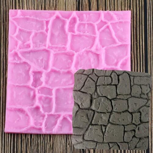 DIY Stone Texture Mold Silicone Mold Cake Decor Fondant Cake 3D Stone Texture Silicone Mould