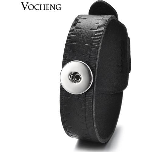 Vocheng Ginger Snaps Leather Bracelet 3 Colors Interchangeable Jewelry Fit 18mm NN-516