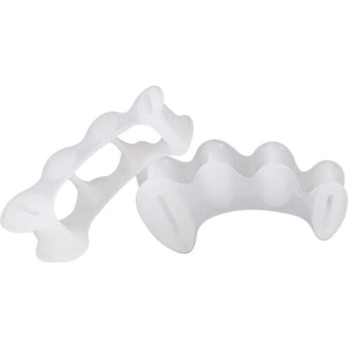 H7JC Hammer Toe Treatment Soft Silicone Three Holes Hallux Valgus Straightener Toe Separator Orthopedic Bunion Corrector