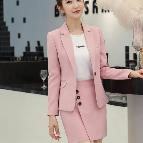 Womens suits, new temperament, Slim shirt, fashion, casual wear, skirt suit, wild womens two-piece suit