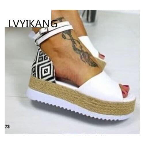 Sandals Women Wedges Shoes Pumps High Heels Sandals Summer 2019 Flip Flop Chaussures Femme Platform Sandals Sandalia Feminina