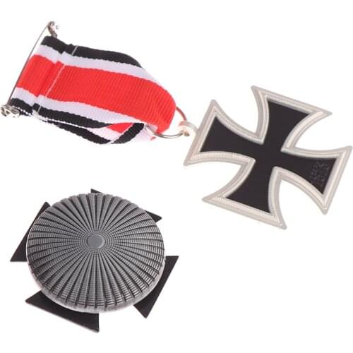 1PC Duitsland 1939 Ijzeren Kruis Medaille Badge 2nd Klasse Met Lint Militaire Fan Decoratie Deutschland Eisernes Kreuz IiHot Hot