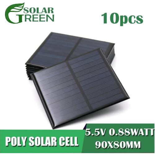 DIY Battery Power Charge 0.88Watt 5.5V 160mA 0.8W Solar Panel Standard Epoxy Polycrystalline Silicon Module Mini Solar Cell toy