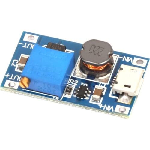 10PCS MT3608 DC-DC Adjustable Boost Module 2A Boost Plate Step Up Module With Micro USB LM2577 Replace XL6009