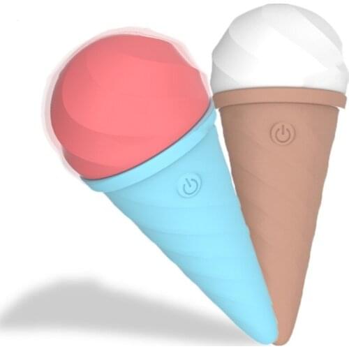 10 Speeds USB Charge G Spot Vibrating Ice Cream AV Vibrator Female Masturbation Device Clitoris Stimulation Sex Toys for Women