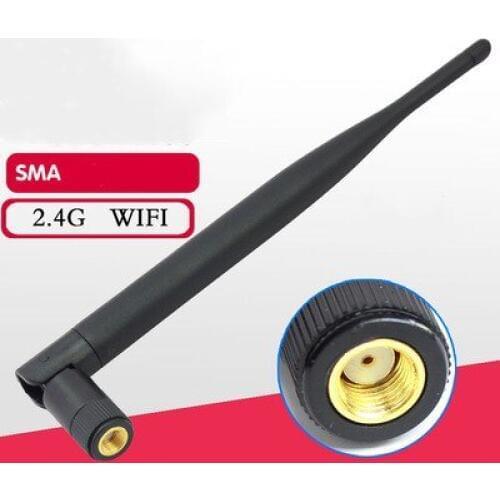 2pcs/lot Strong signal 6dbi router WIFI Antenna 2.4G SMA female Folding