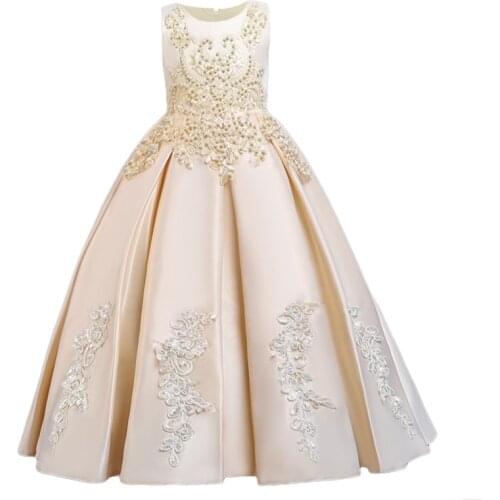2020 Summer Flower Girl Wedding Dress Teenage Children Formal Evening Party Long Dress Kids Dresses For Girls Princess Ball Gown