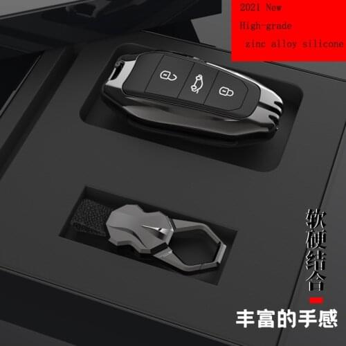 2021 New High-grade zinc alloy silicone car key case car keychain car key bag for Peugeot 408 308 4008 3008 508 2008 Accessories