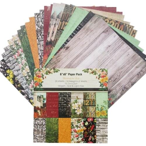 24/12 sheet Longing for life Scrapbooking Pads Paper Origami Art Background Craft Paper Card Making DIY Scrapbook Paper