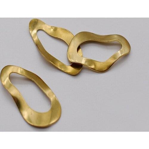 40.6*20mm Geometric Irregular Oval Sheet DIY Brass Jewelry Accessories Trendy Earrings Necklace Bracelet Pendant