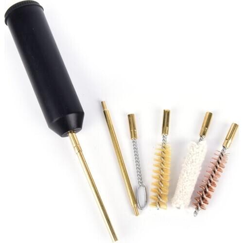 7pcs/set for Pocket Size Pistol Cleaning Kit Hand Gun Rod Brush Professional gun cleaning tools 22/45/357/9 mm
