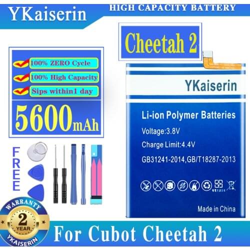YKaiserin 5600mAh Mobile Phone Batteries Cheetah2 For Cubot Cheetah 2 Battery + Quick Arrive