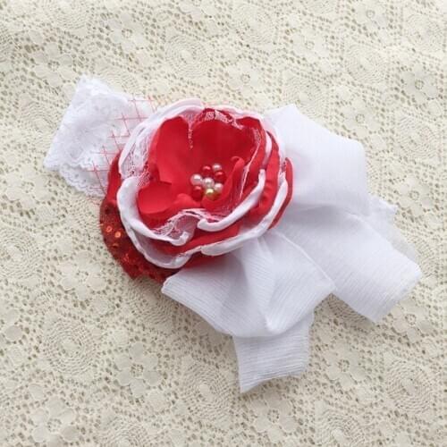 Free Shipping Christmas Flower Girl Headband Kids Hair Accessories