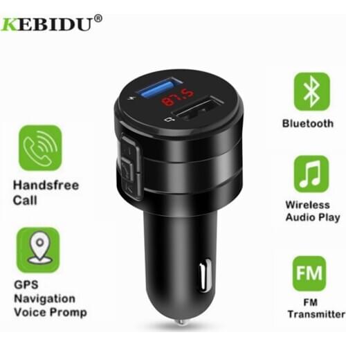 Bluetooth 4.2 FM Transmitter 2.1A +1A Dual USB Ports Modulator Car Charger Handsfree Car MP3 Player Cigarette Lighter Adapter