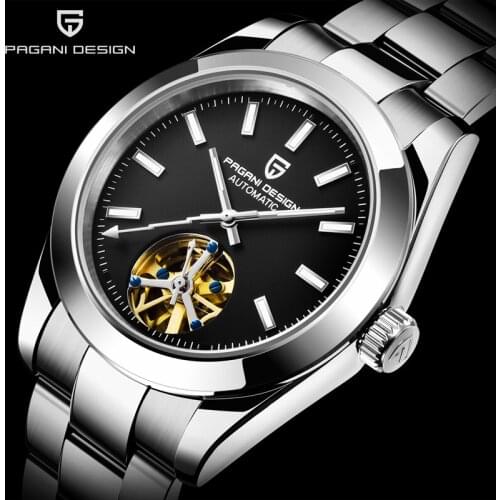 PAGANI DESIGN New Sapphire men mechanical wristwatches stainless steel men automatic watches fashion casual waterproof men clock