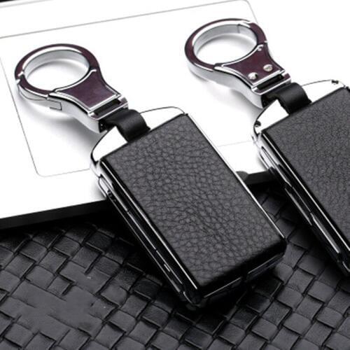 Alloy leather Car Key Cover holder case For Volvo XC40 XC60 S90 XC90 V90 2017 2018 T5 T6 2015 2016 T8 car key case