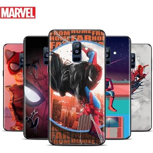 Marvel Spider-Man For Samsung Galaxy A9 A8 Star A8S A7 A6 A6S A5 A3 Plus 2018 2017 2016 A750 Black Phone Case