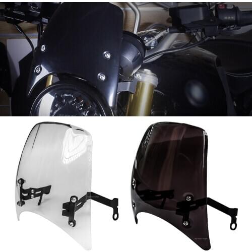 For BMW R NINE T NINET R9T R 9 T Racer Pure Urban scrambler 2014-2020 Motorcycle Windshield Aluminum Wind Deflector Windscreen