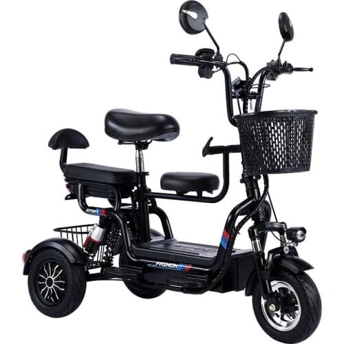 Electric Tricycles 400W Three Wheel Cruiser Bike Low Step-Through Electric Bicycles Rickshaw for Old People