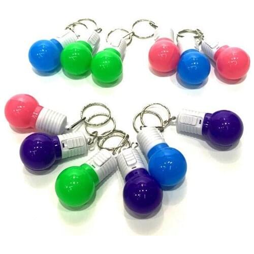 Factory Led light flashing new year christmas bulb key fob creative toy small gift pendant novelty jewelry wholesale