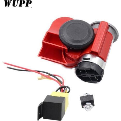 WUPP Car Motorcycle Truck Horns 12 V Super Loud Truck Yacht Boat Compact Dual Tone Electric Pump Air Loud Motorbike Horn