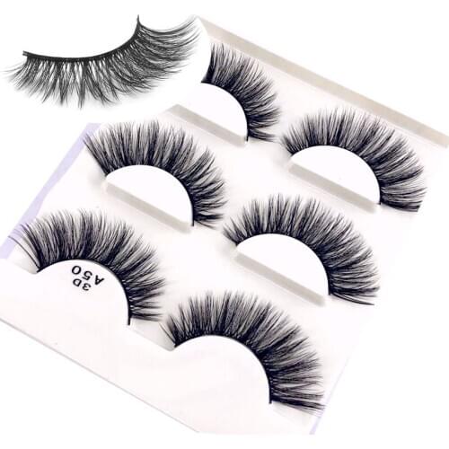 HBZGTLAD 3 pairs natural false eyelashes fake lashes long makeup 3d mink lashes eyelash extension mink eyelashes for beauty