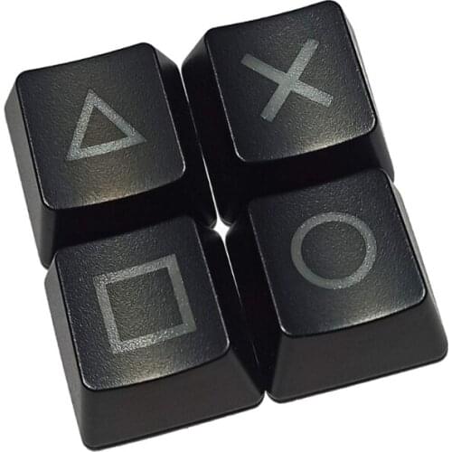 69HA 4Pcs Shine Through Keycaps ABS Backlit Etched Shine-Through Light Keyboard Keycap Arrowkey Functions Oem Profile