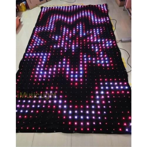P10 2.5MX4.5M PC/ DMX Controller LED Vision Curtain Stage Effects Light Display LED Video Curtain