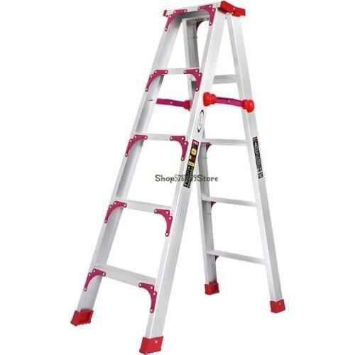 Ladder Household Engineering Ladder Thickened Folding Double Side Ladder Five Step Ladder Pavilion Stairs Aluminum