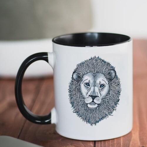 2021 Summer 350ml High Quality Creative Lion Design Top Promotion Coffee Mug Cup Christmas GIft Tea Cup