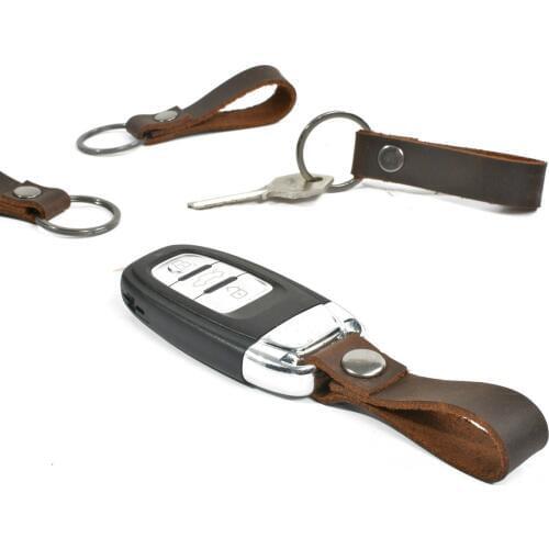 Mini Key Ring Holder Bag Real Cowhide Genuine Leather Keychain Pocket Covers for Car Keys Bag Women Men Handmade Gift 2019 New