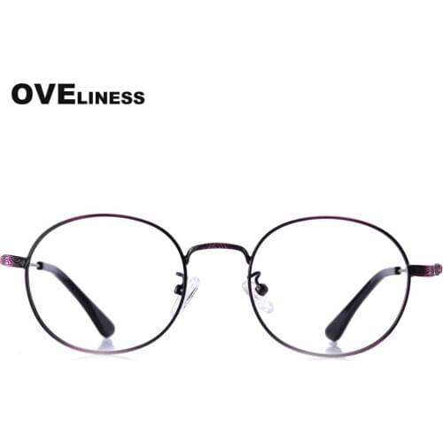 Fashion Retro Round Glasses Frame for Women Optical womens eyeglasses frames MyopiaPrescription glasses full Metal eyewear 2021